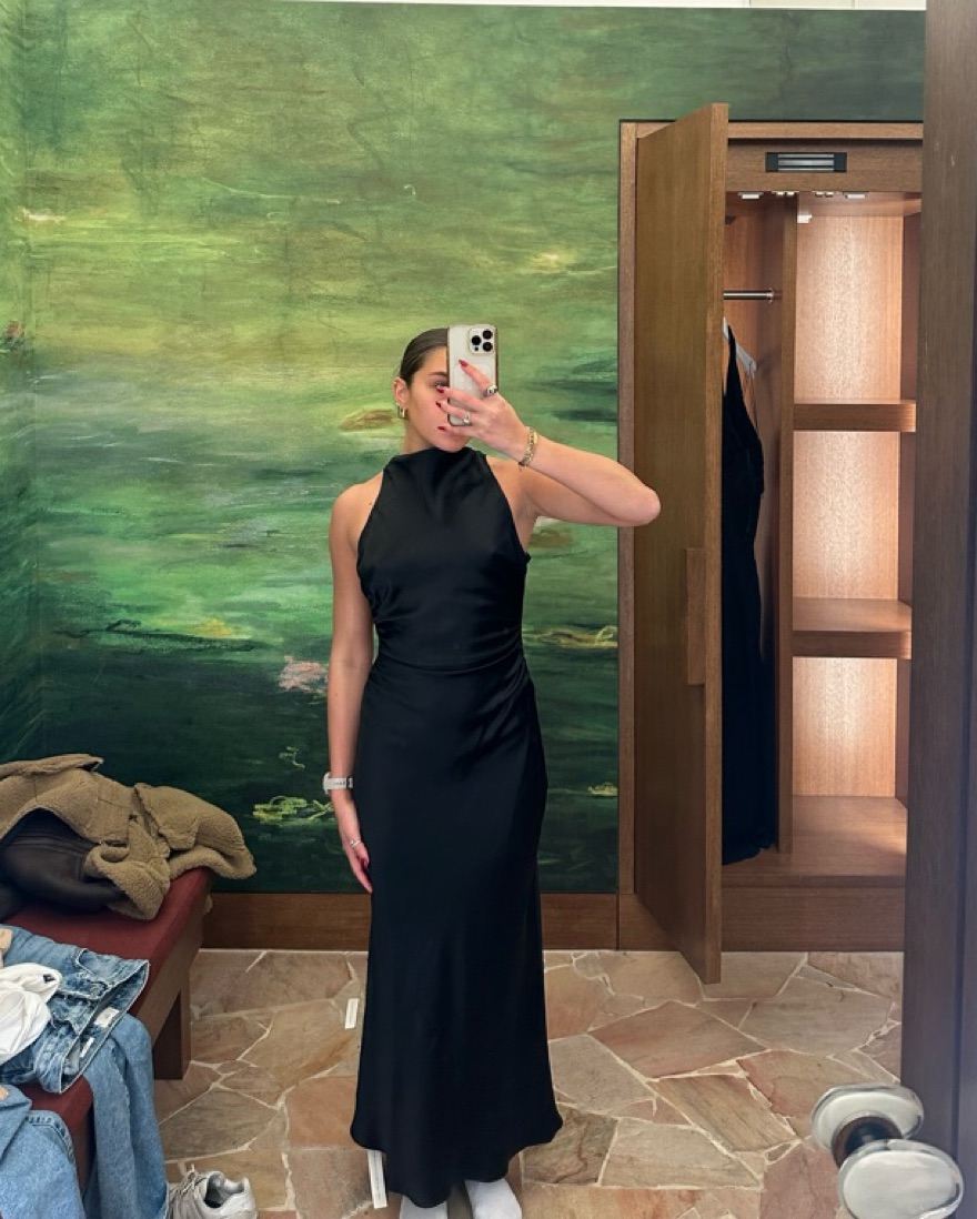 Reformation Black Cassette Silk Dress by Reformation - Pickle
