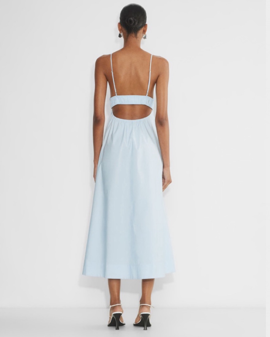 aritzia blue dress Blue Maxi Dress Sleeveless Ruched main image 0