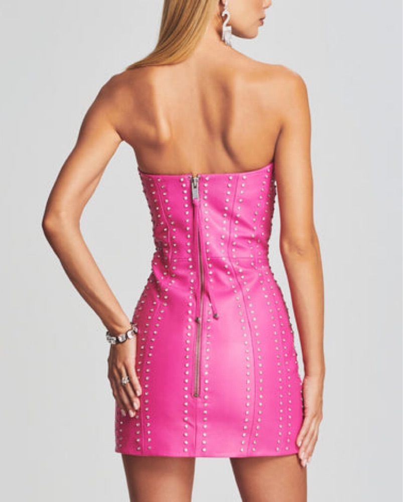 light pink ball gown dress Light Pink Embellished Strapless Ball Gown