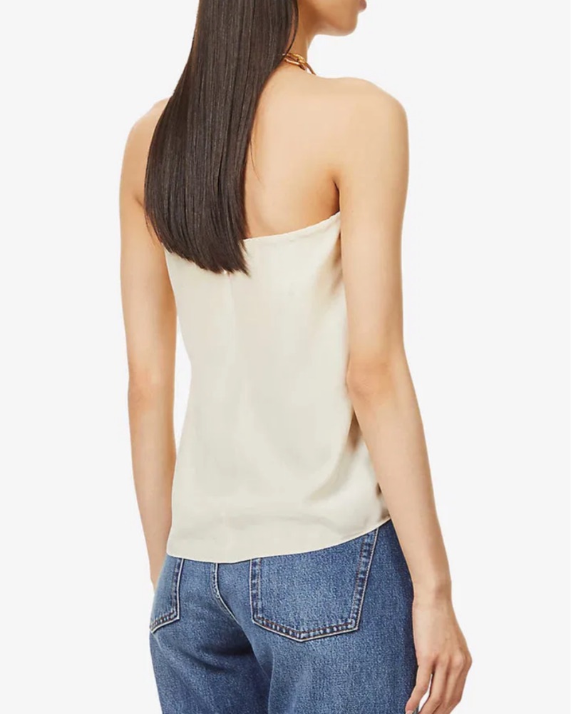 TOTEME Moulage Corset Silk Top by Toteme - Pickle