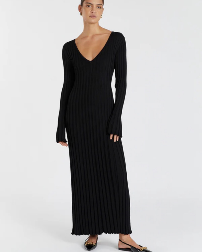 rib knit fitted dress Light Taupe Mock Neck Fitted Ribbed Knit Midi Dress – PinkBlush