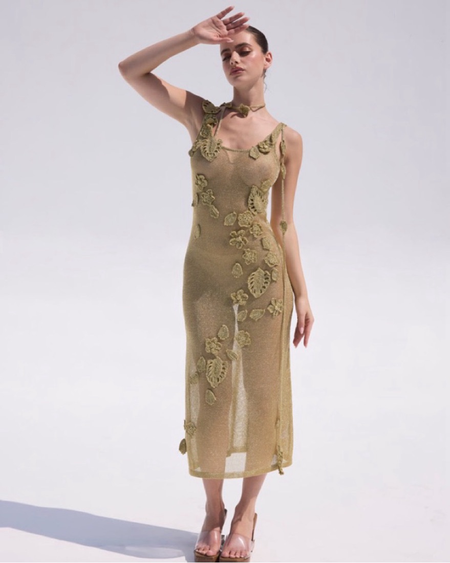 Cult Gaia Pemma Crochet Dress by Cult Gaia - Pickle