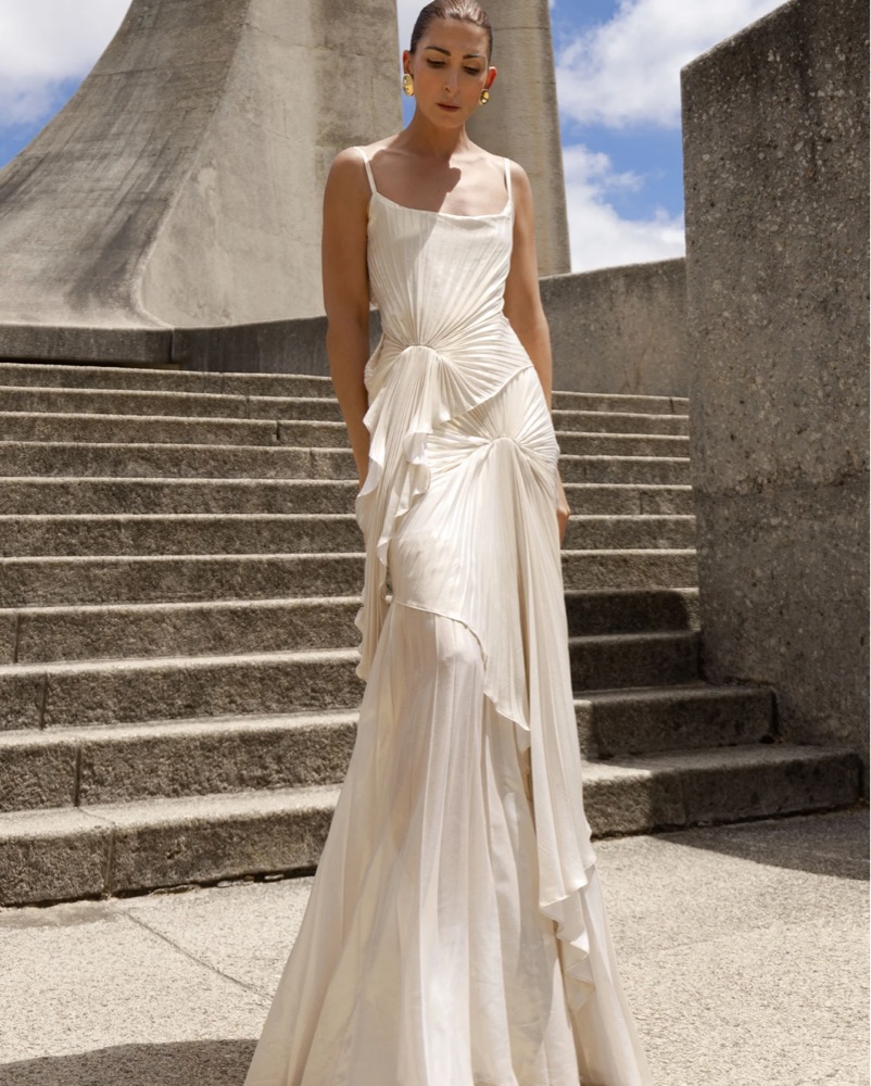 Torrent Dress Floor Length In White by Georgia Hardinge - Pickle