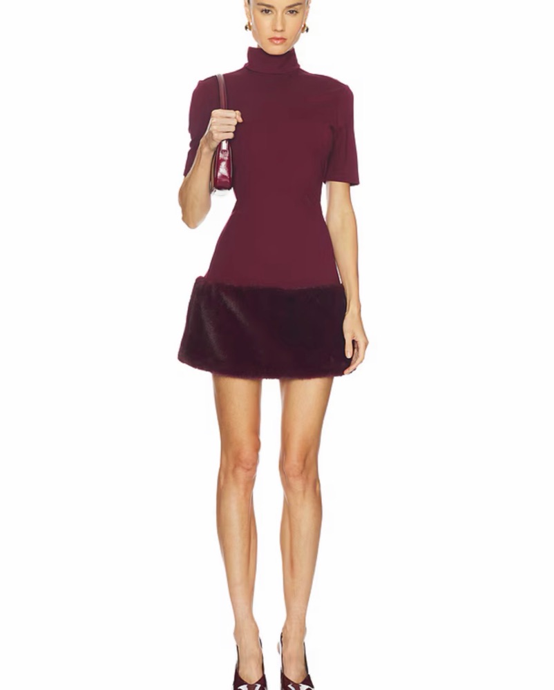 burgundy mini dress revolve Smocked Mini Dress