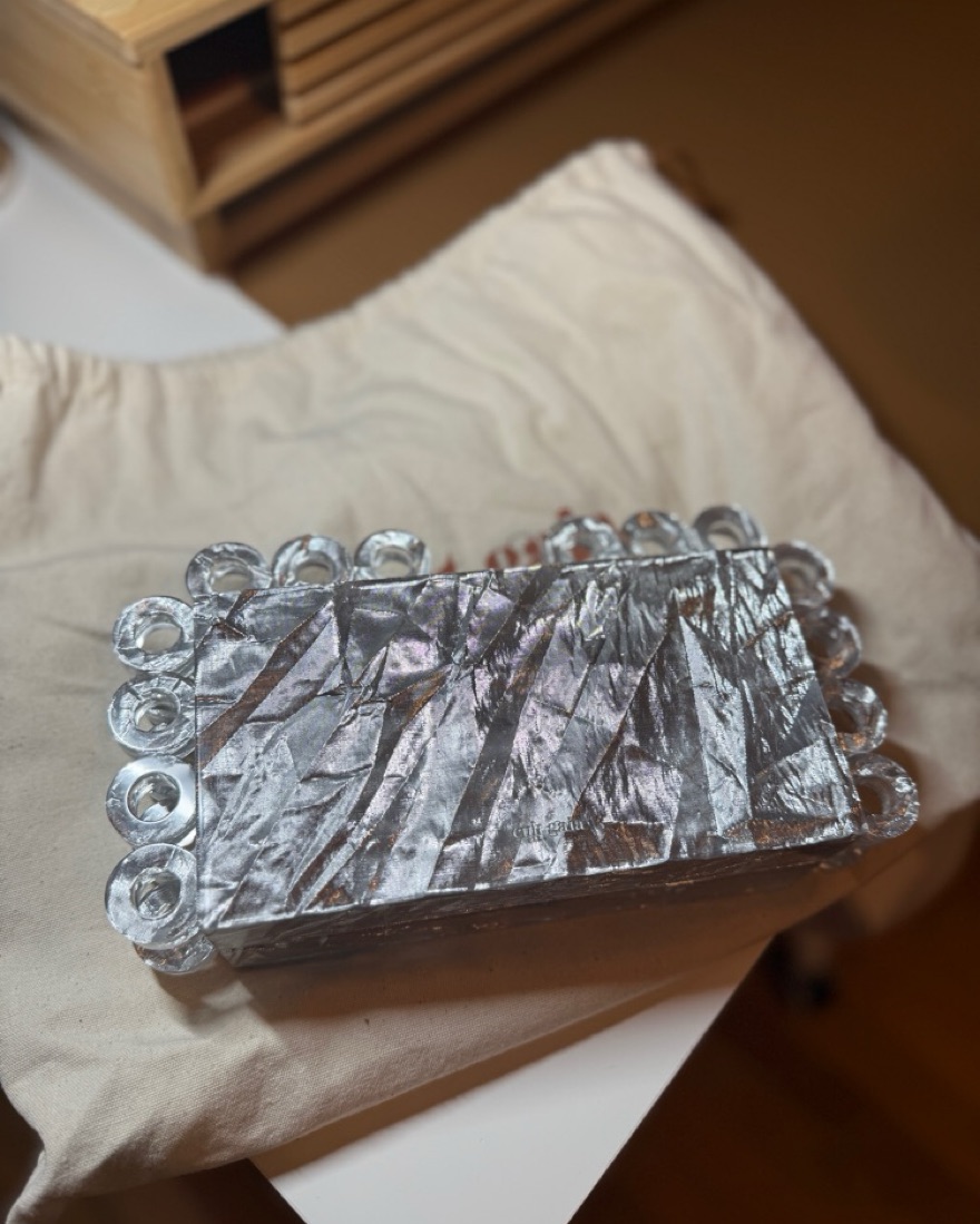 Cult Gaia Harlow Clutch Sliver | Pickle