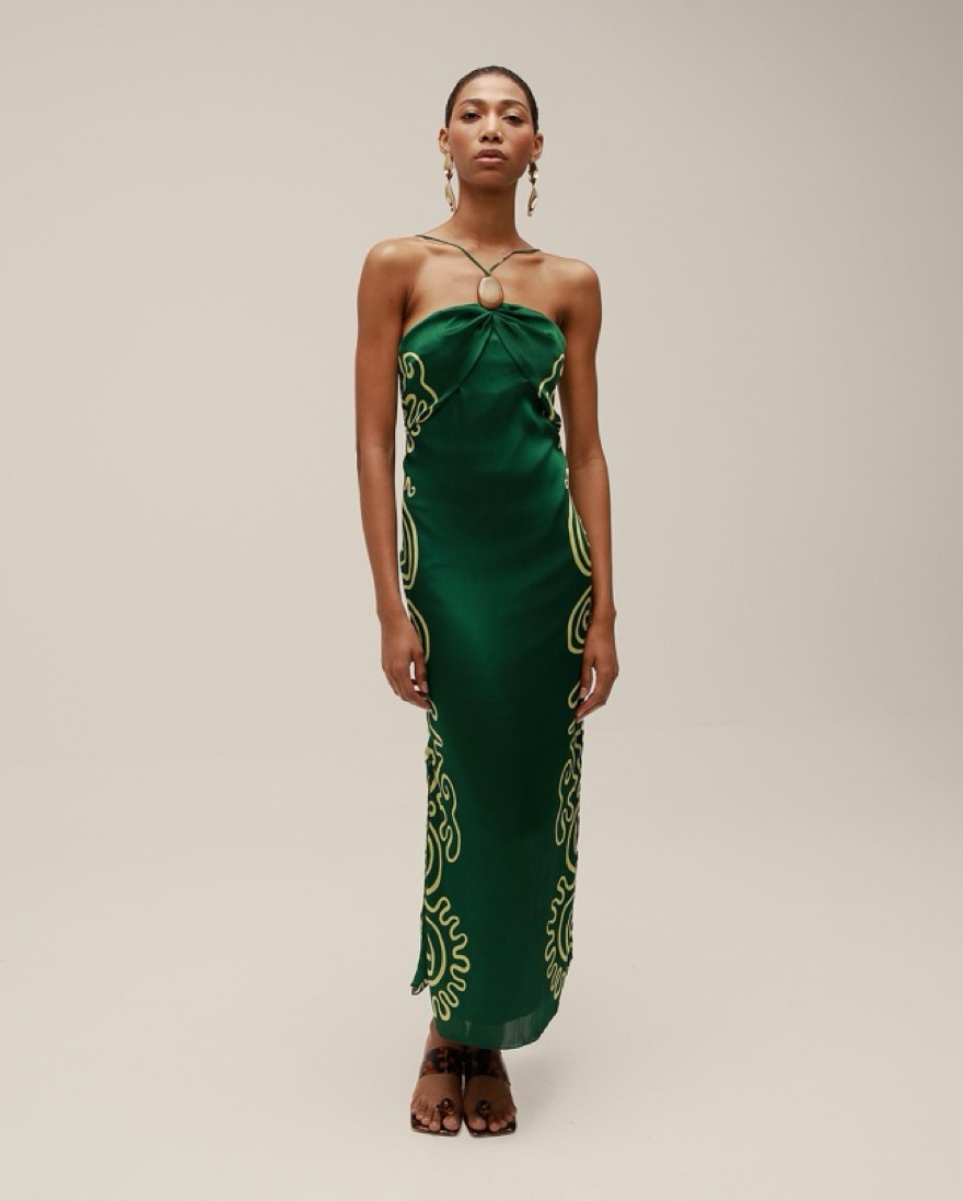 Cala De La Cruz Salem Dress by Cala de la Cruz - Pickle