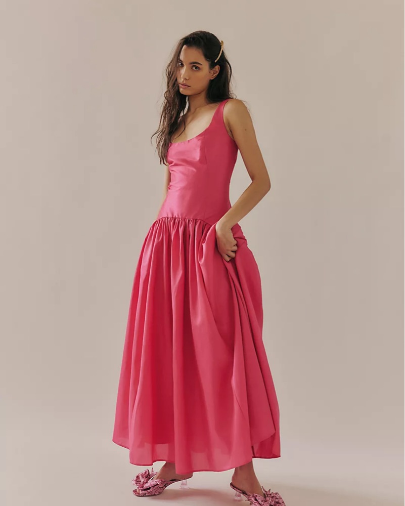 Hutch The Ridge Dress Drop Waist by Free People - Pickle