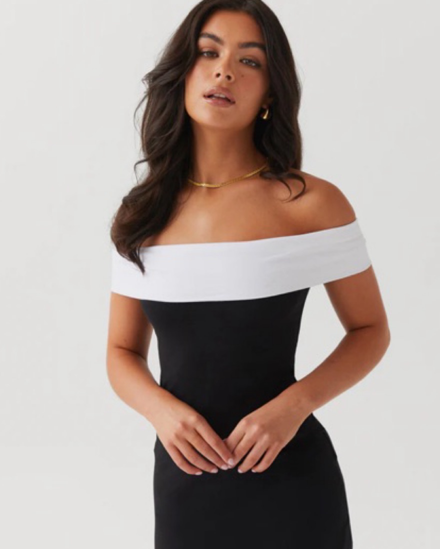peppermayo black and white dress Illuminate Your Style with the Polka Dot Midi Dress