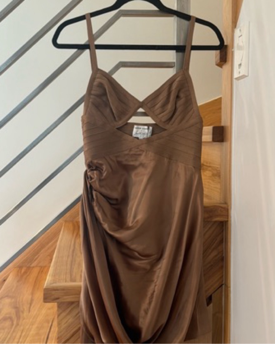 herve leger brown dress Herve Leger Rachel Dress - Brown