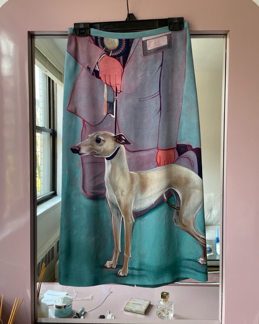 Acne Studios ネコ　スカート acne studios silk dog midi skirt by Acne - Pickle
