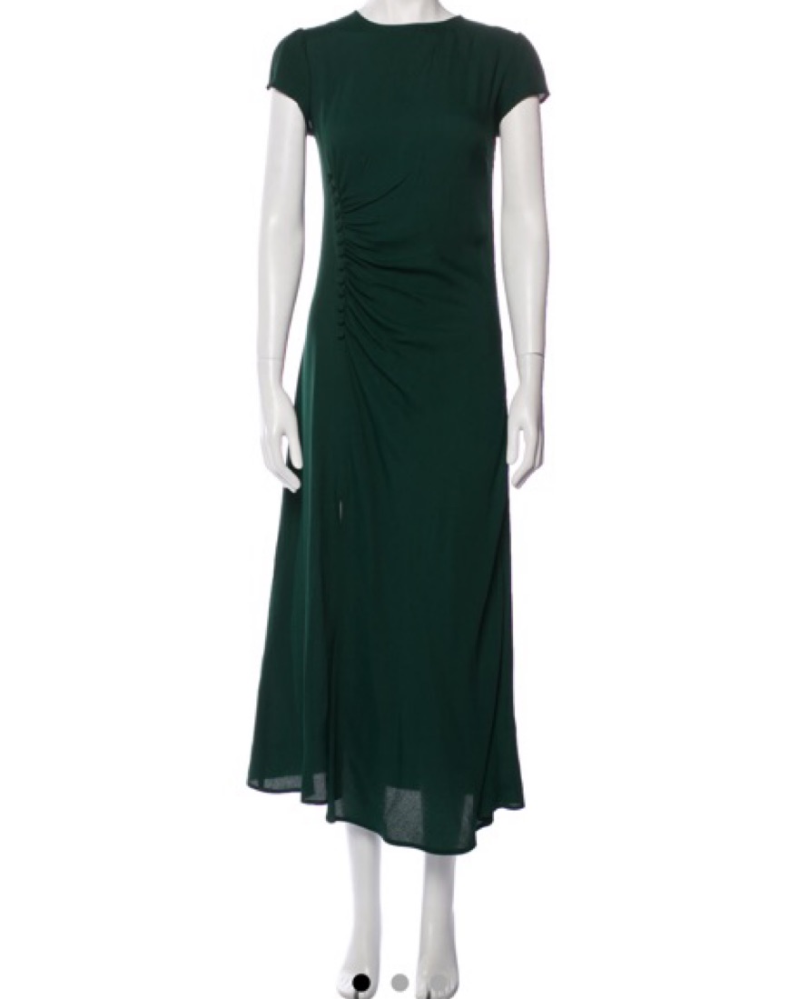 Reformation Fraser Dress (forest green) | Pickle