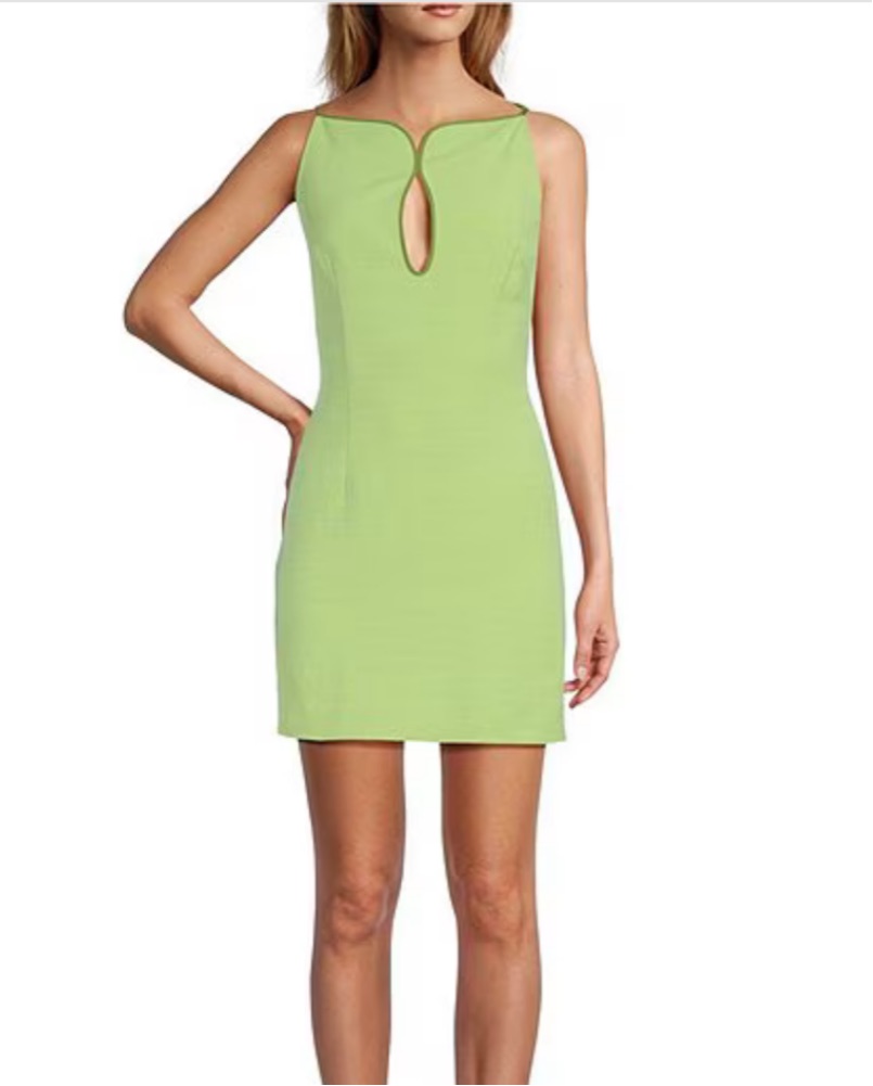 peridot green dress RESTOCKED! Peridot Green Halter Dress Small main image 0