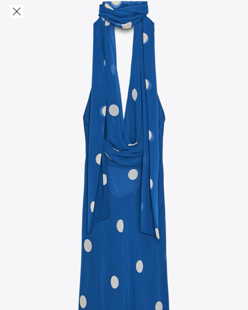 ZARA Polka Dot Printed Maxi Dress by ZARA - Pickle