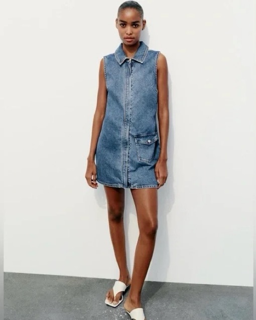 Denim Sleeveless Mini Dress | Pickle