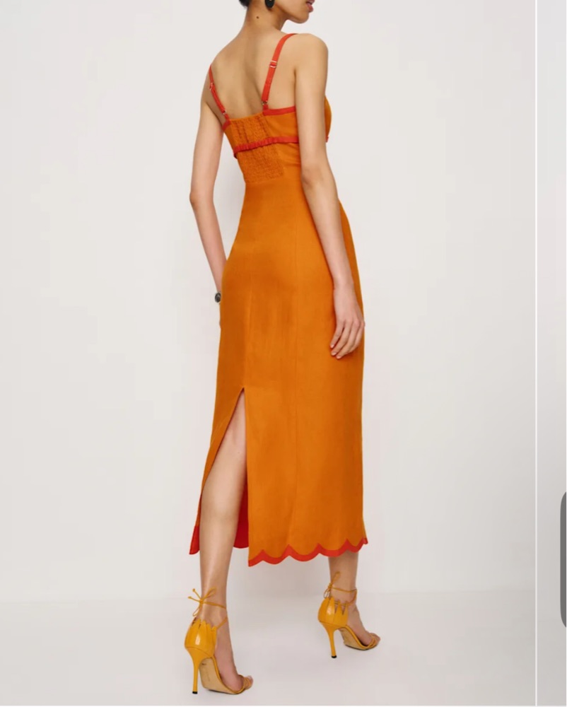 sara linen dress reformation This Reformation Dress Is Fashion's Favorite Linen Midi Now