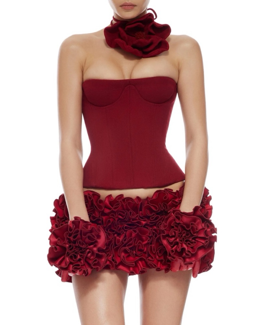 Fancí Club Red Rose Corset Set In S | Pickle