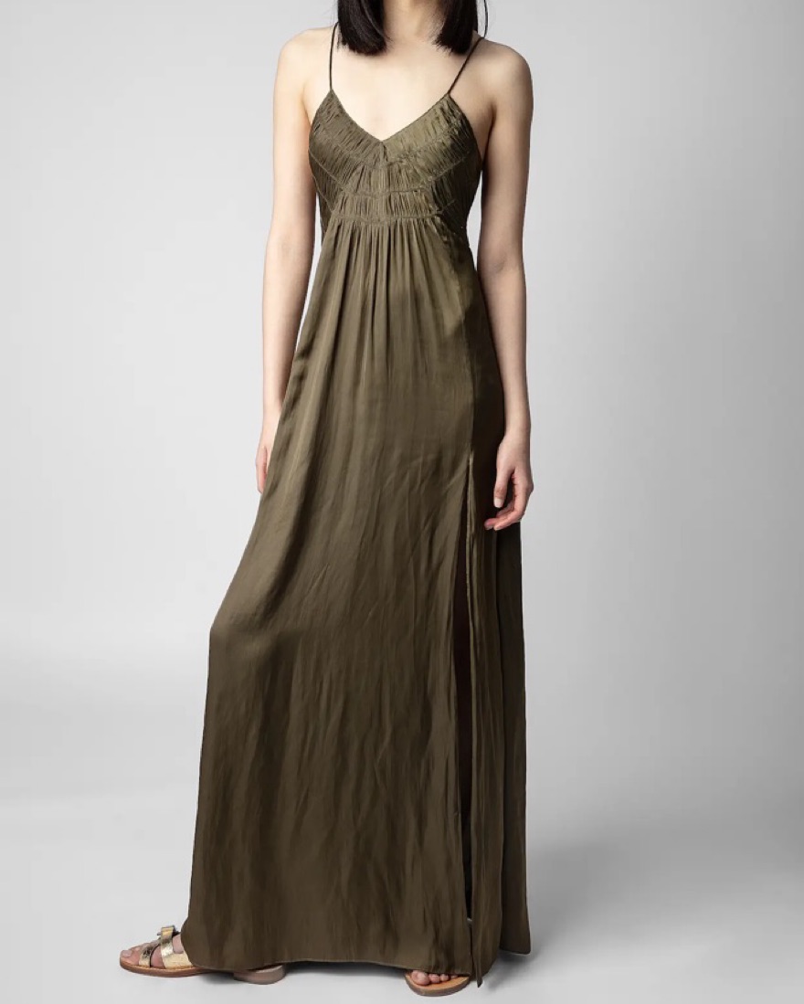 Zadig & Voltaire Satin Maxi Dress by Zadig&Voltaire - Pickle