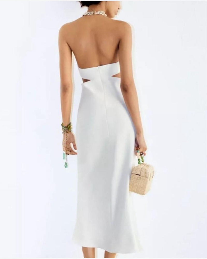 Zara | White Halter Dress by Zara - Pickle