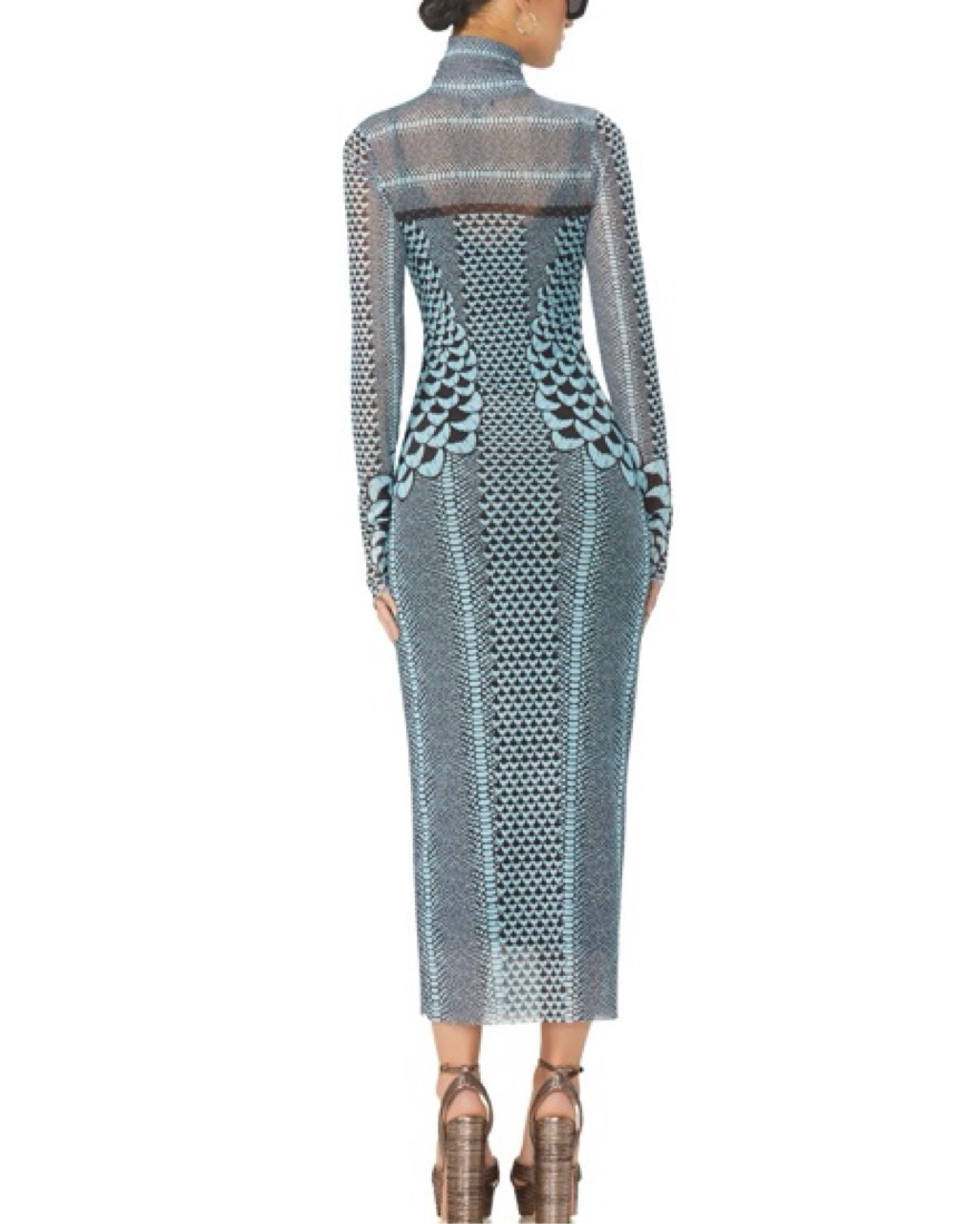 AFRM Shailene Dress Aqua Petals by AFRM - Pickle