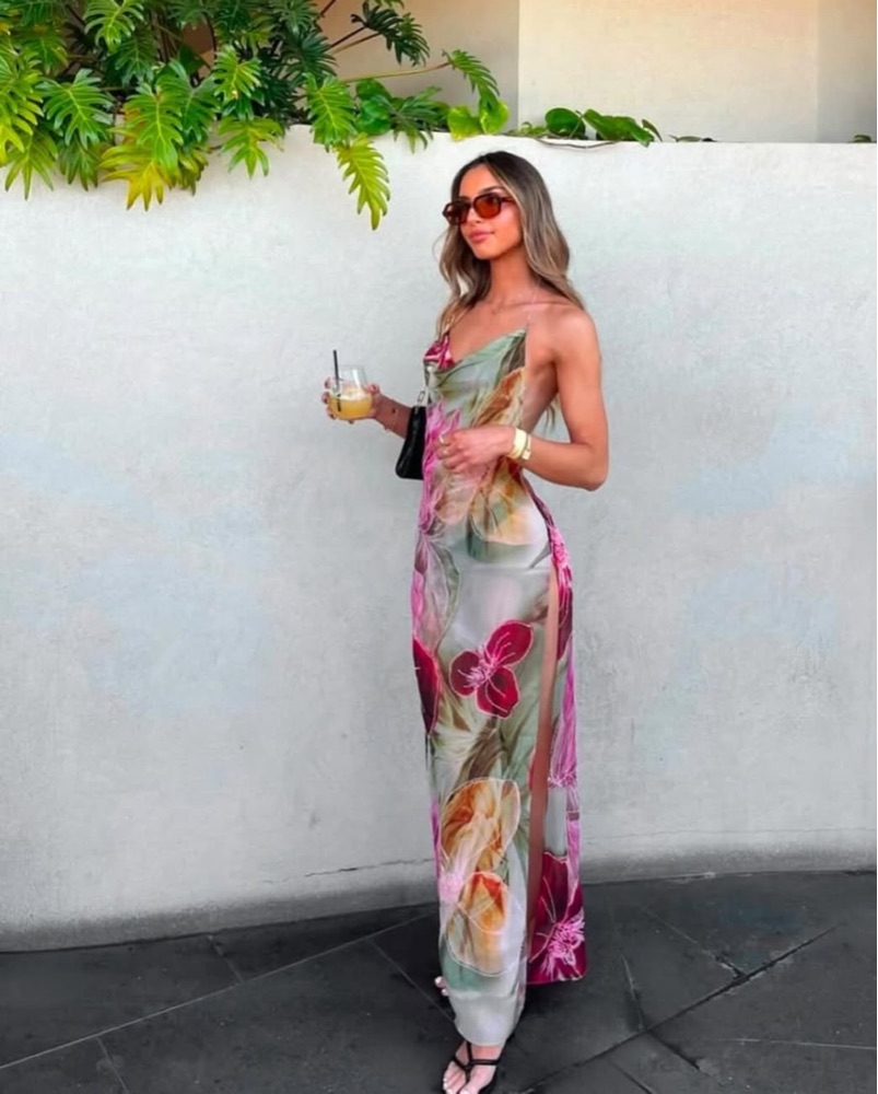 Jaded London Beaded Floral Maxi Dress by Jaded London - Pickle