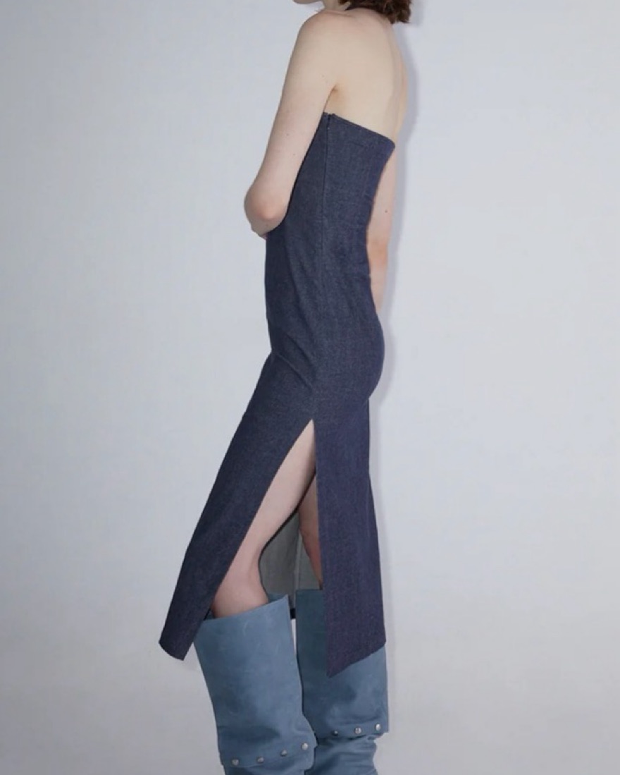 Paloma Wool Denim Effect Elena Dress by Paloma Wool - Pickle