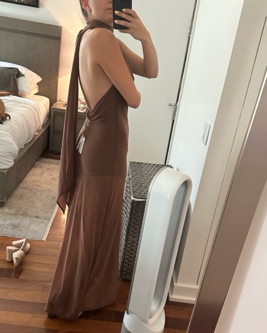 LPA Estelle Maxi Dress Brown by LPA - Pickle