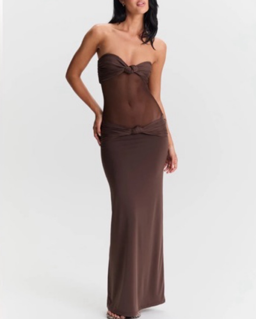 amara maxi dress brown Amara Maxi Dress Brown