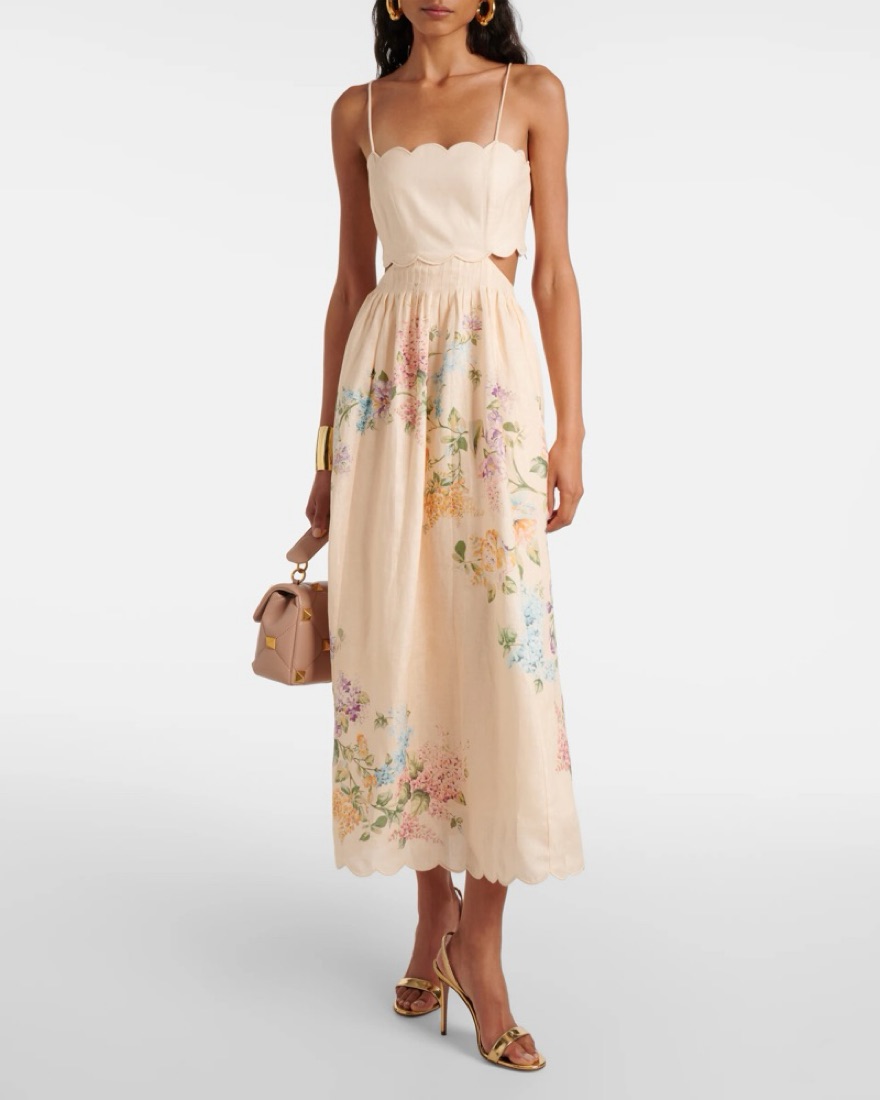 ワンピース ZIMMERMANN Woman Dress Pink 2344DR251 SCAFLO Zimmermann - Ginger Pink Multi Buttoned & Belted Mini Dress