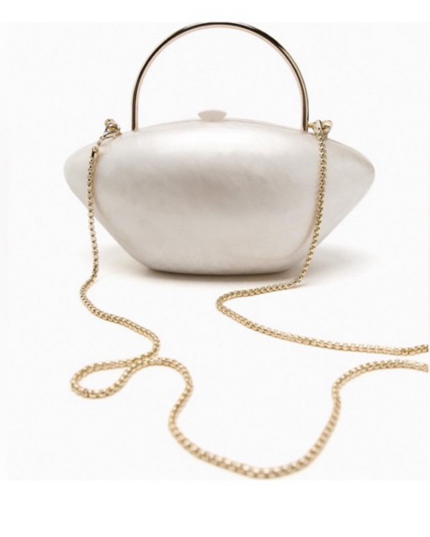 ZARA PEARL MINAUDIERE BAG Pickle