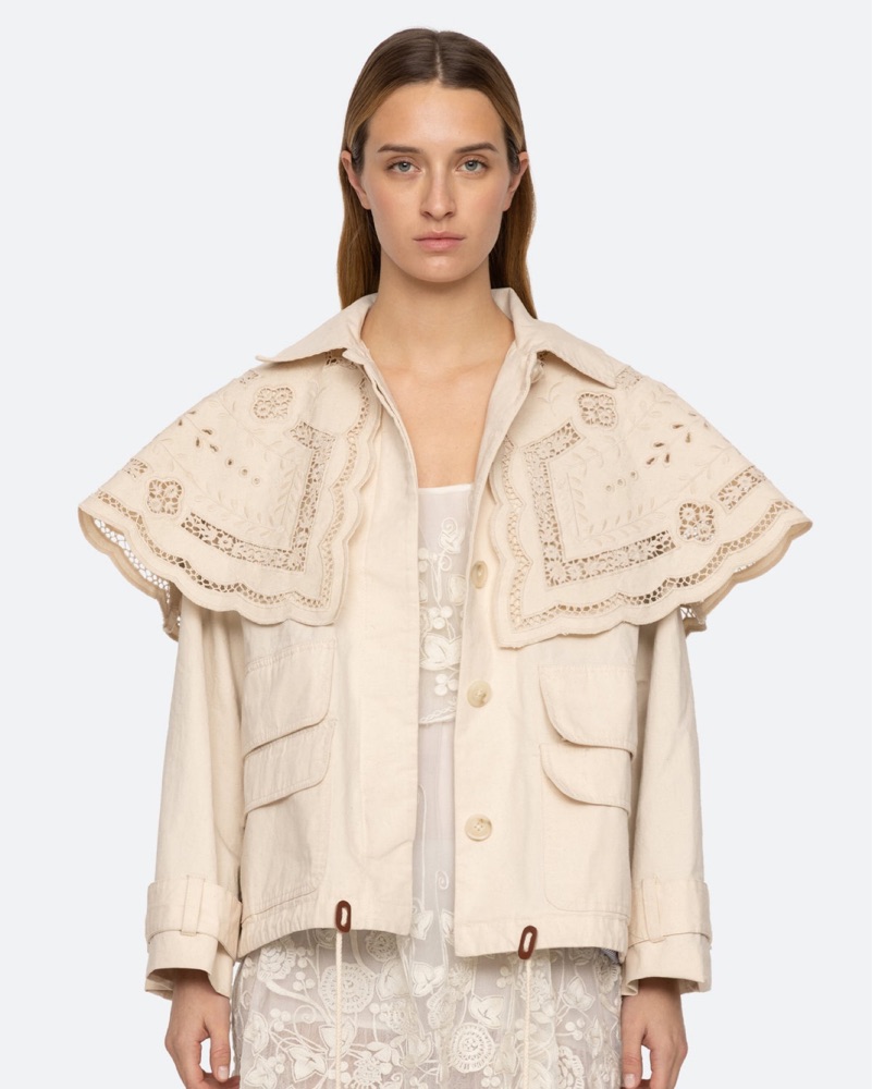 Sea Marie Cape Cream Tan Jacket Sz XS by Sea New York - Pickle