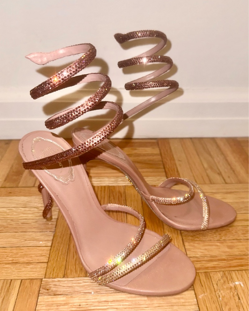 Rene Caovilla Pink Ombre Wrap Heels by Rene Caovilla | Pickle