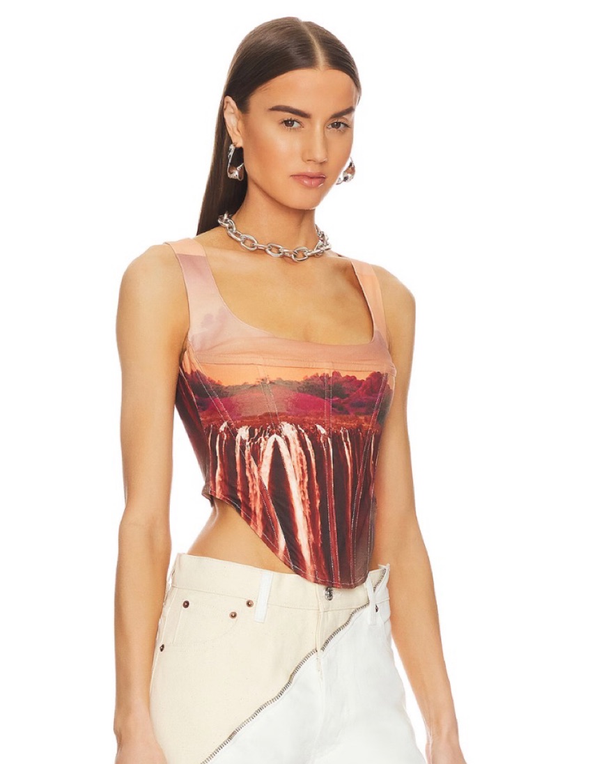 MIAOU Campbell Corset in Oasis by Miaou - Pickle