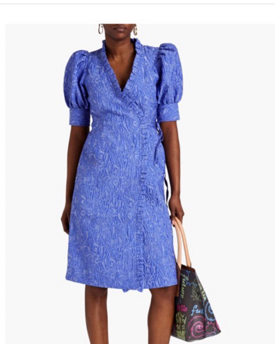 Purple Ganni Wrap Dress by Ganni - Pickle