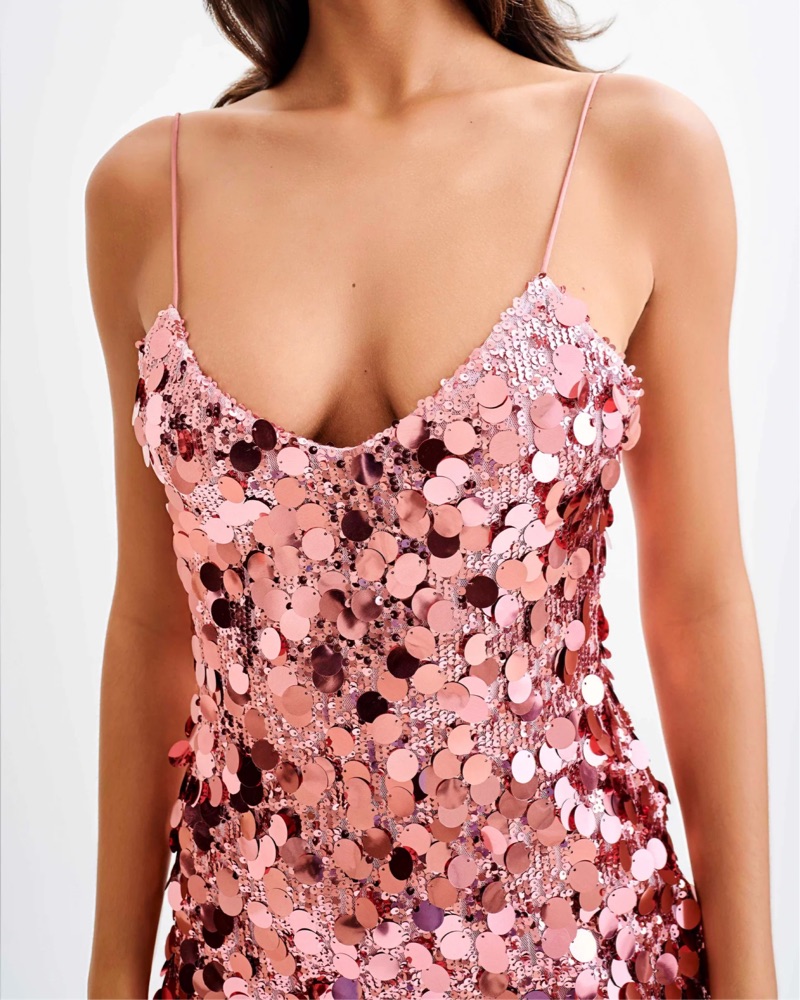 Meshki Sparkling Pink Sequin Mini Dress by Meshki - Pickle