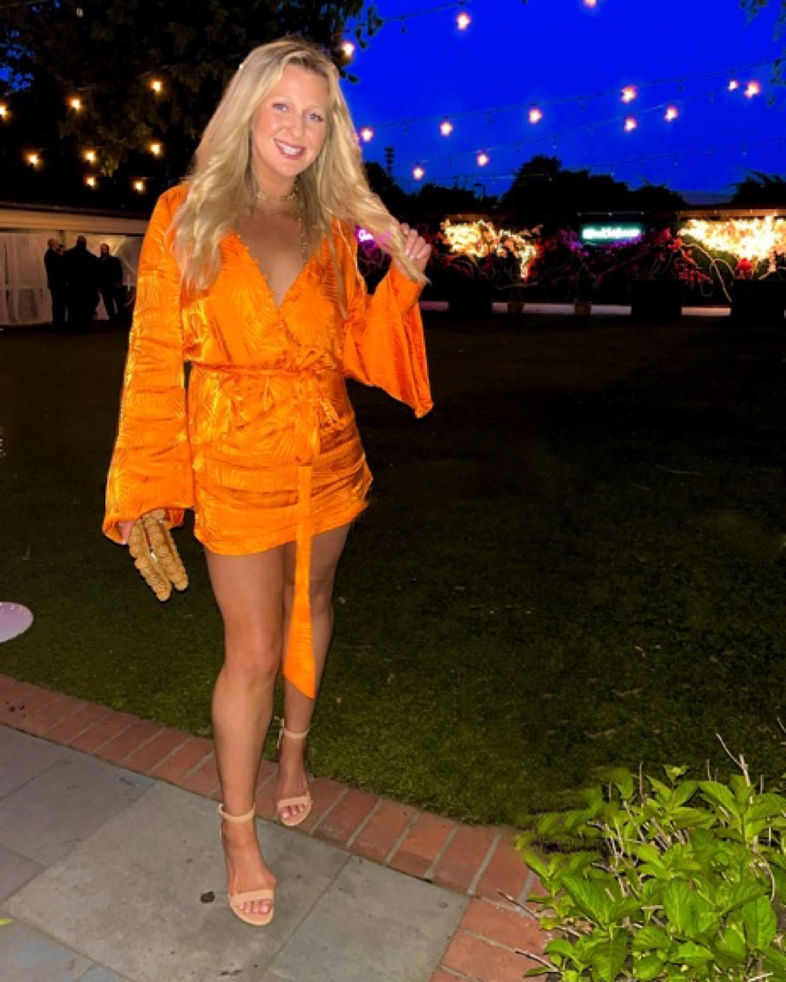 rat and boa orange frill dress New In Beloved Maxi Dress