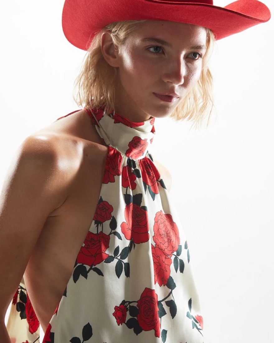 mirae red dress Mirae Paris Amos Red Roses dress by Mirae