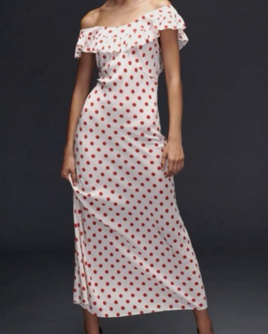 realisation par white and red polka dot dress Realisation par Claudia polka dot dress by Realisation Par