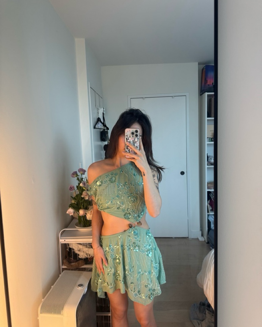 Peppermayo Aletta Sequin Mini Dress by Peppermayo - Pickle