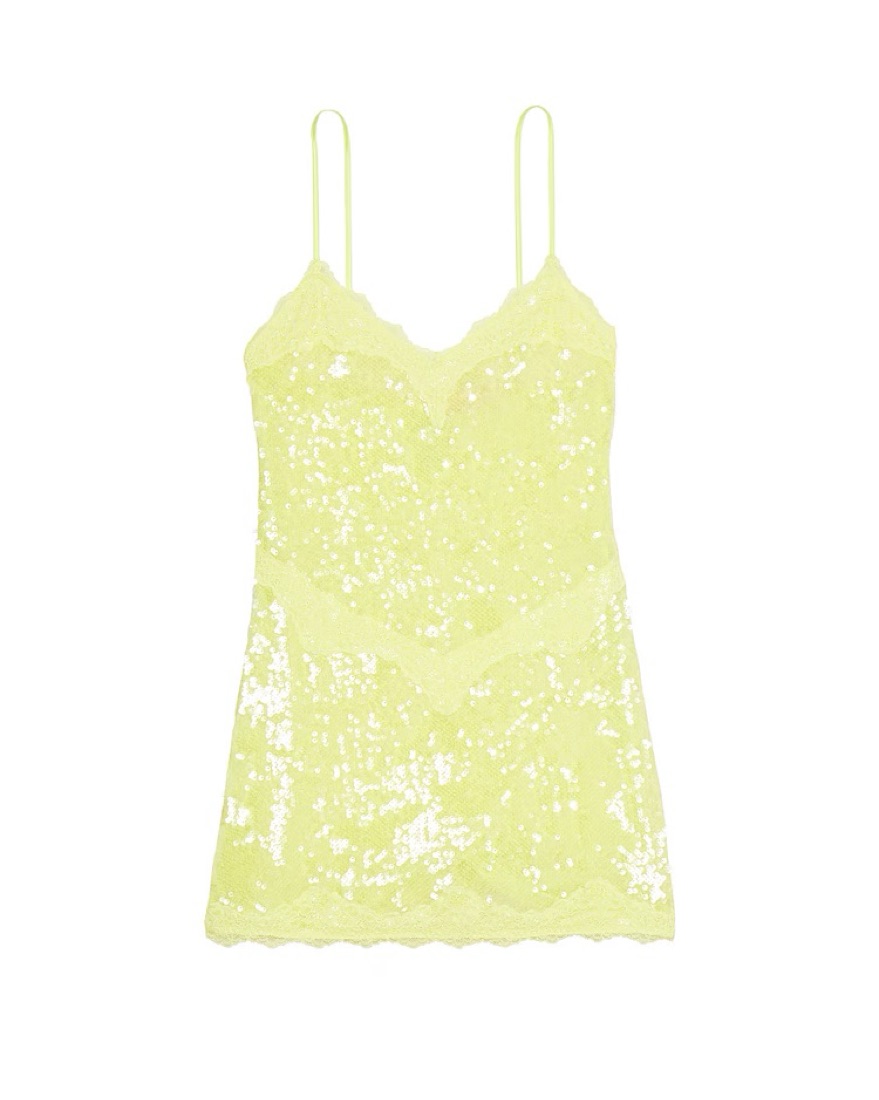 Victoria Secret Sequin Yellow Mini Dress by Victoria's Secret - Pickle