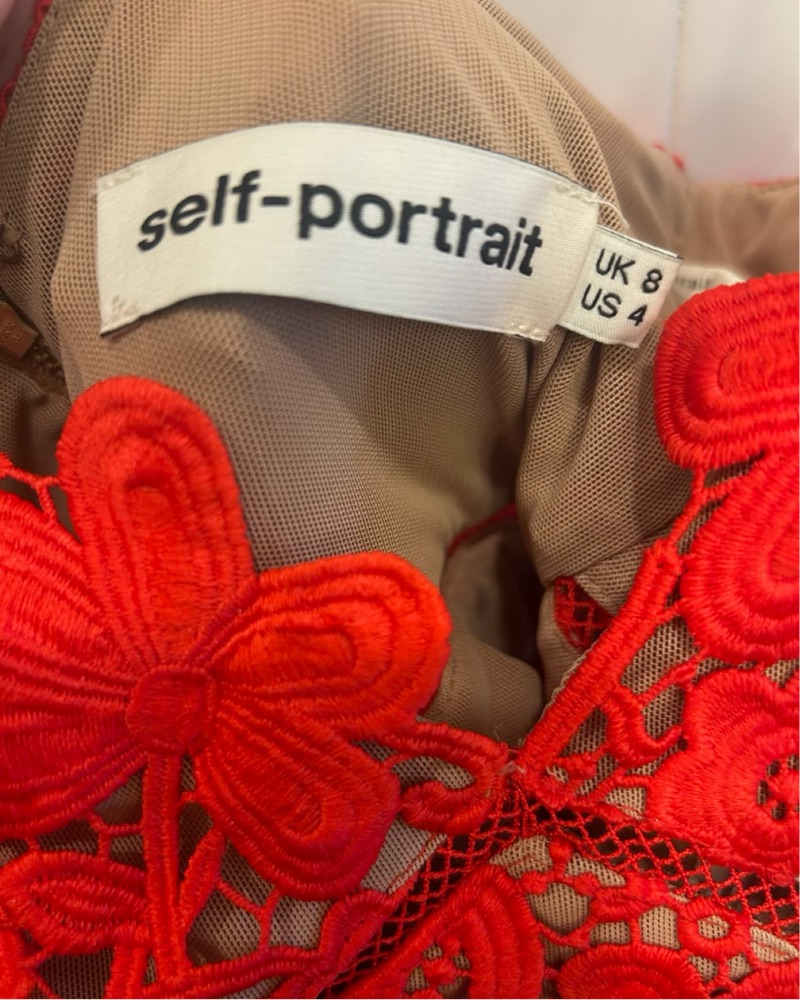 Red Self-portrait Dress by Self-Portrait - Pickle