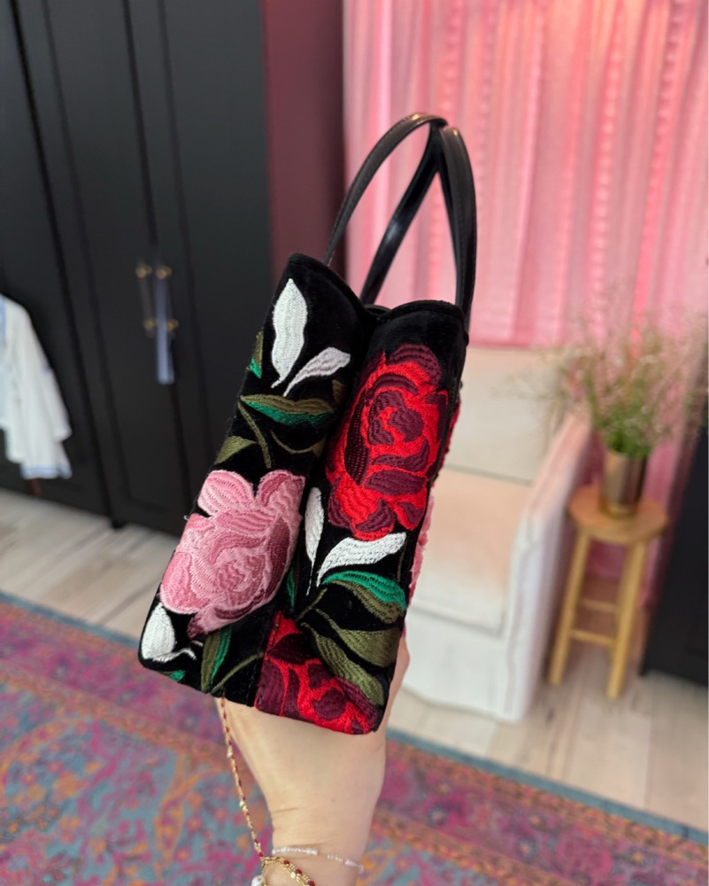 Kate Spade Velvet Floral Sam Icon Tote by Kate Spade - Pickle