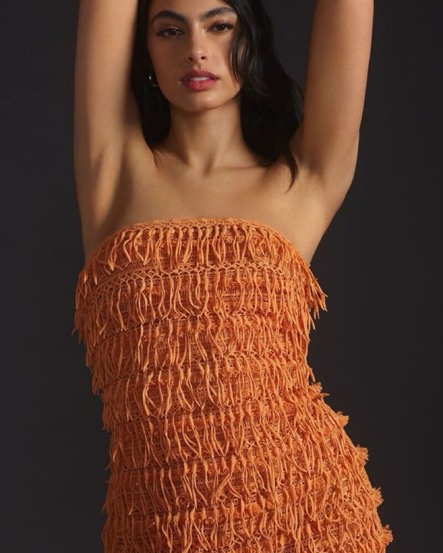 Anthropologie Fringe Dress by Anthropologie - Pickle