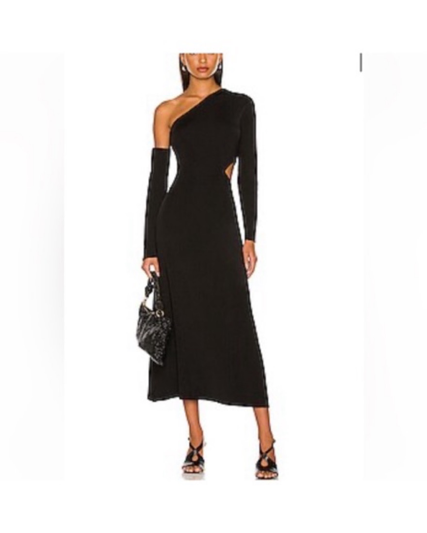むーんfrankygrowBEAR CUT JQ GOWN BLACK Cult Gaia Zora Cutout Knit Maxi Dress | Pickle