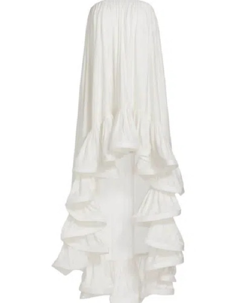high low maxi dress in white hemant and nandita Hemant & Nandita High-Low Maxi Dress by Hemant & Nandita