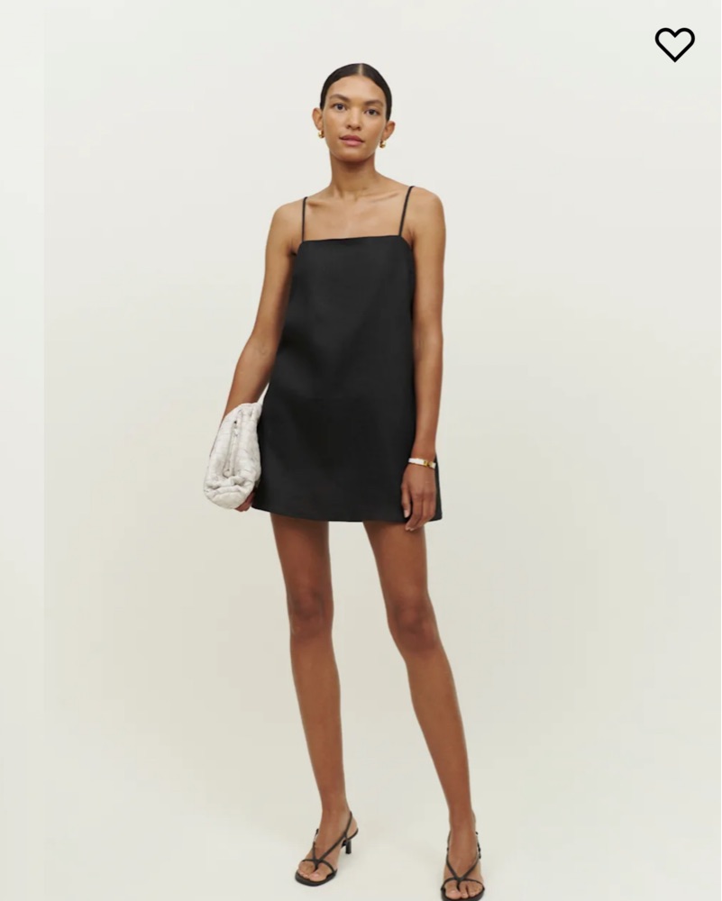 reformation black linen dress Tagliatelle Linen Dress (Women)