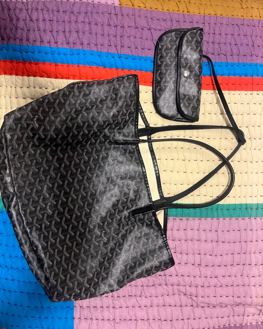 Goyard Black Medium Tote by Goyard - Pickle