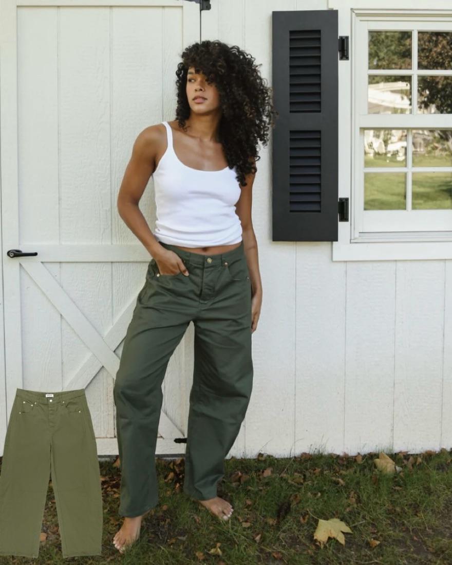 Parke Army Green Cotton Twill Pant | Pickle