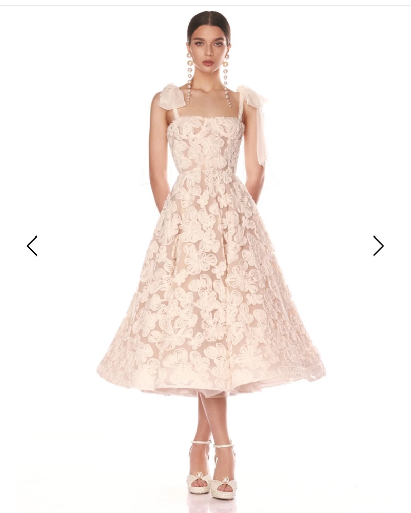 bronx and banco saba blanc floral-appliqué lace midi dress HADLEY CHOC SLEEVED MAXI DRESS – DISSH main image 1