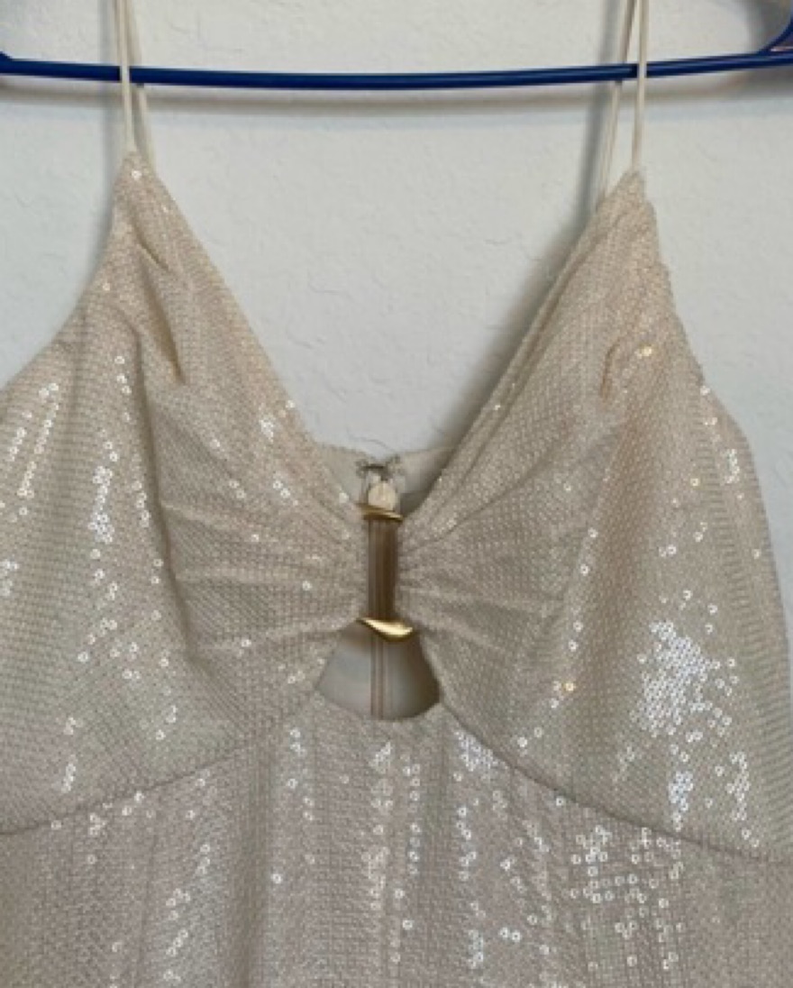 AJE White Sequin Dress + Feather Bolero by Aje - Pickle