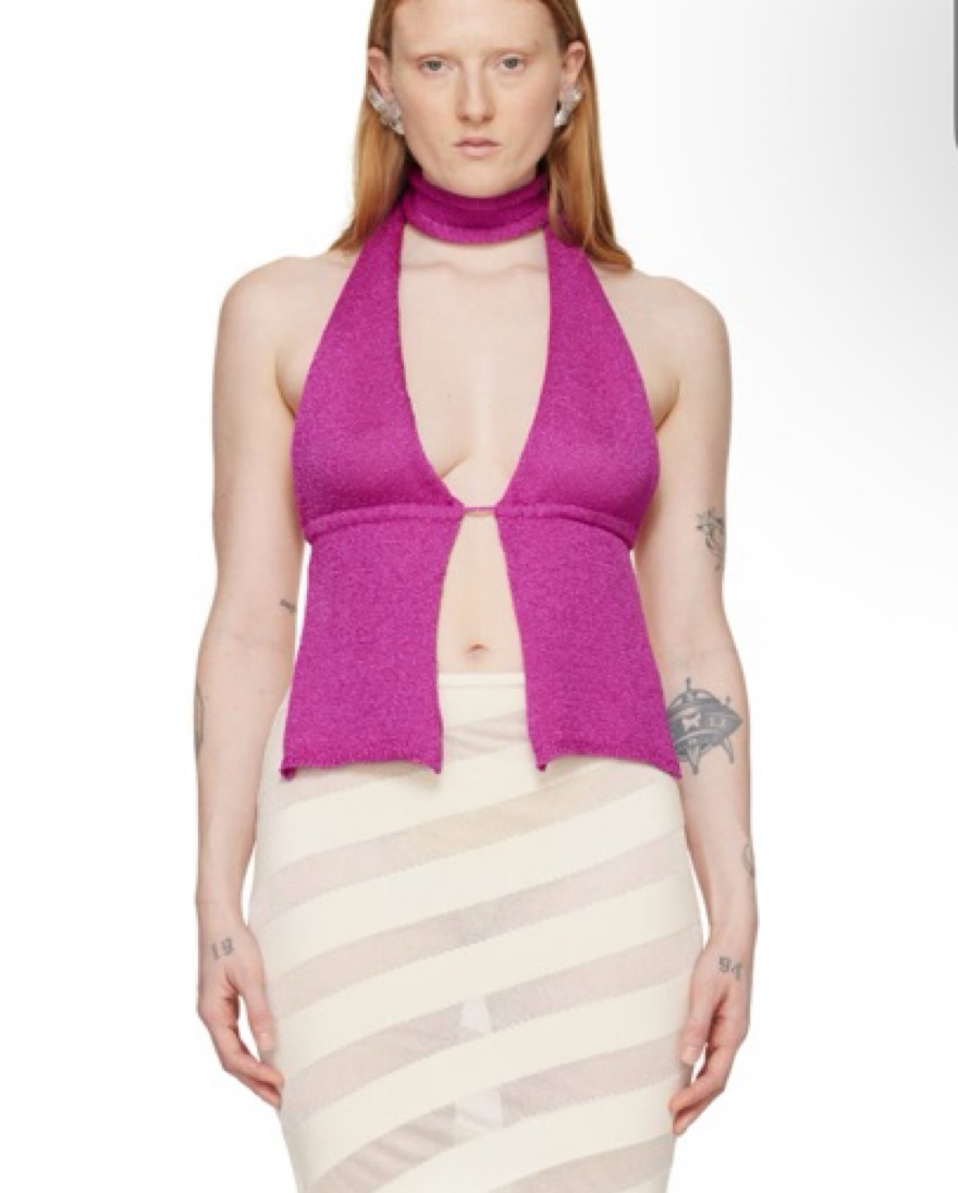 トップス gimaguas Paralia Top Ring Dos Stripes Top Pink - Gimaguas